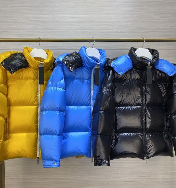 

winter hooded down coat outerwear men women bomber parka jacket black blue