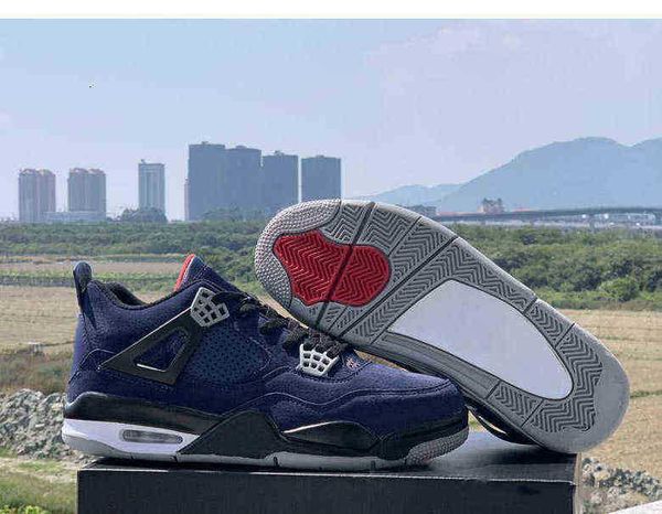 

latest j4 wntr loyal blue habanero red-black men outdoor shoes 4s sports sneakers mens winter warm trainer