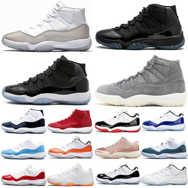 

classic 11s jumpman basketball shoes for men women low legend blue concord #46 bright citrus jubilee prom night mens trainers sp designer sh, Black