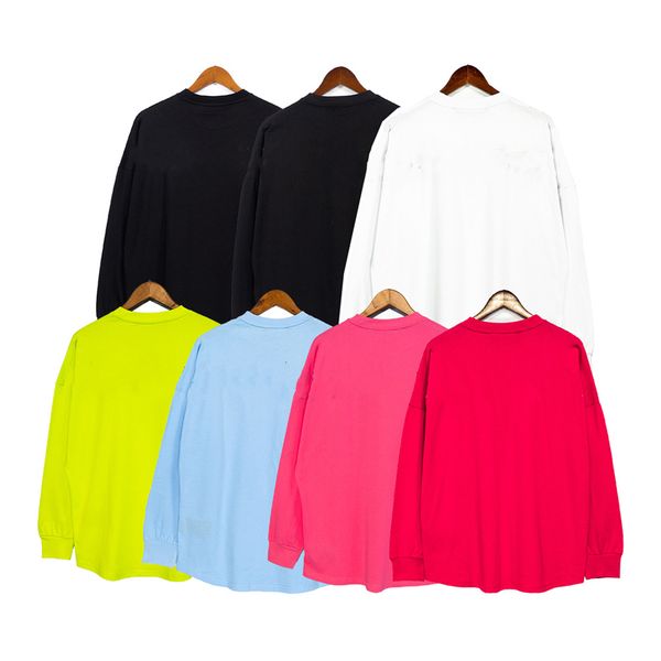 

men's t-shirts luxury designers tees polos fashion long sleeve cotton sweatshirt hip hop men women t shirts streetwear causal shirt men, White;black
