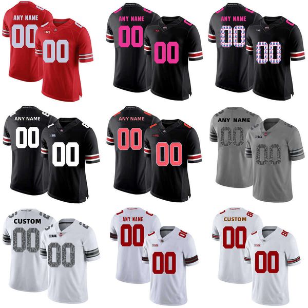 

college custom ncaa ohio state buckeyes football jerseys raekwon mcmillan cj stroud dwayne haskins jr trey sermon binjimen victor jones hill, Black