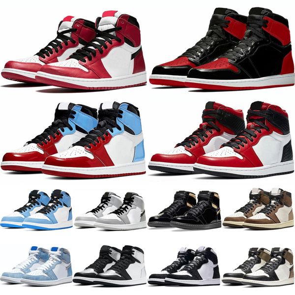 

men women og basketball shoes sneakers grey fog yellow toe bred patent dark marina blue bubble gum shadow mens womens trainers sports sneake