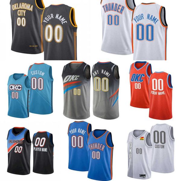 

basketball jerseys 75th custom men women youth oklahoma's city thunder's 2 shai gilgeous-alexander 3 josh giddey 5 luguentz dort 1, Black;red