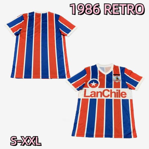 

1986 colo colo retro soccer jerseys training wear suit classic 86 vintage football shirts s, Black