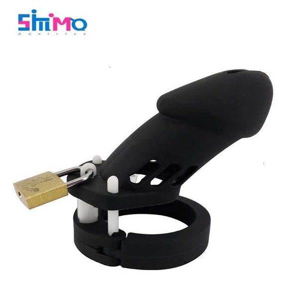 

toy massager smmq silicone cock ring cb6000 male chastity cage five sizes for testic toys men ball stretcher gay shop