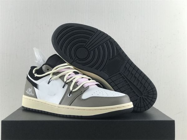 

2022 og 1 basketball shoes jumpman 1s low double lace mens trainer sport sneakers womens outdoor shoe, Red;white