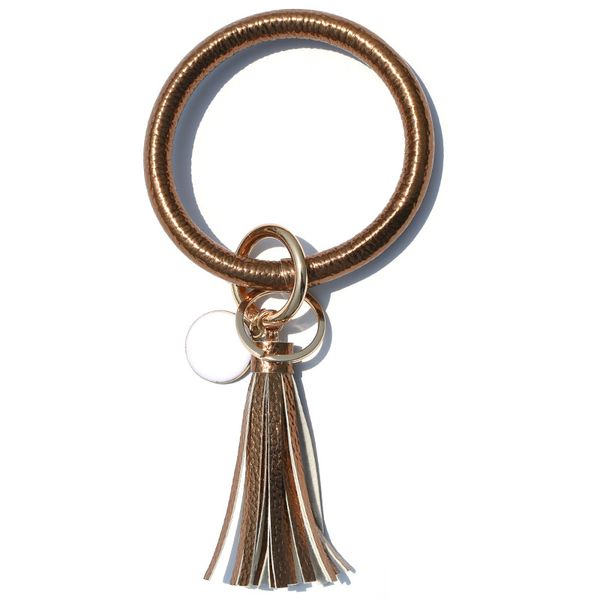 

keychains christmas pure leather key ring creative bracelet pu pendant fashion multiple styles sun flower flag pattern wrapwristlet bangle w, Silver