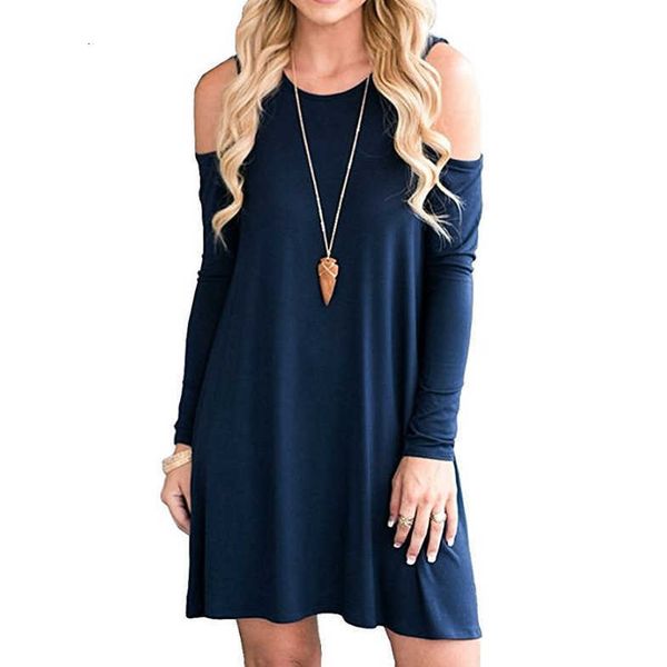 

women's knitwear solid off shoulder long sleeve dress, White