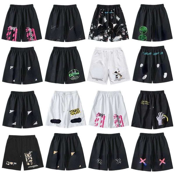 

22ss ow mens shorts designer short pants off summer sweatpants loose usa hip hop men women, Black