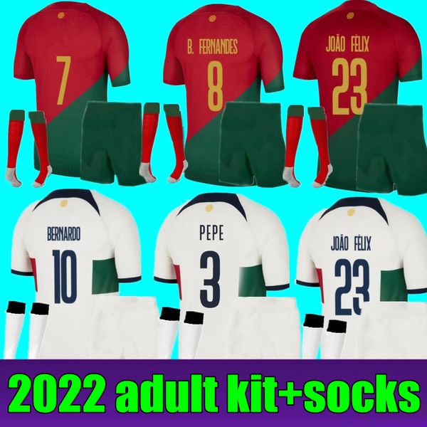 

kit 2022 portugal soccer jerseys 23 joao felix ruben dias football shirt bernardo b. fernandes ronaldos andre silva camisa de futebol joao c, Black