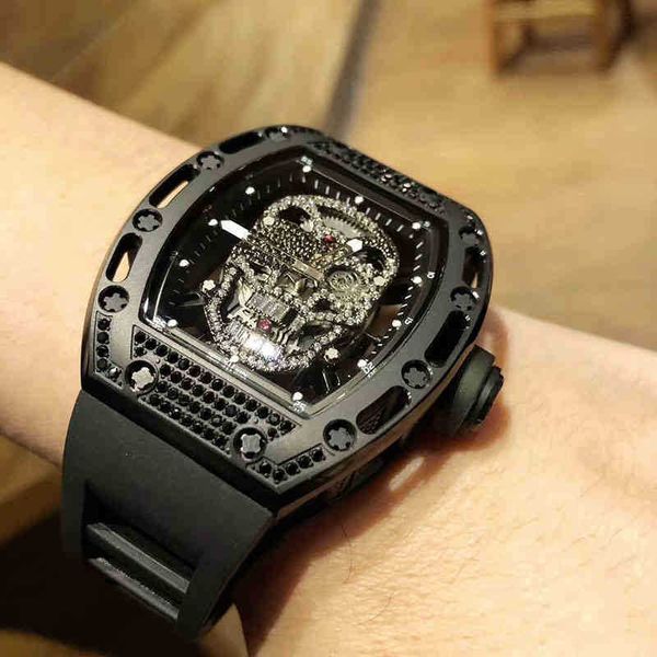 

multi-function superclone watches wristwatch designer luxury mens mechanical watch richa milles business leisure rm052 automatic black steel, Slivery;golden