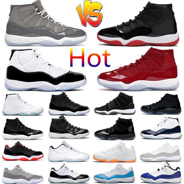 

jumpman 11 11s basketball shoes men cool grey concord jubilee 25th anniversary low bred unc 1s patent bred dark mocha twist women jordon jor, Black