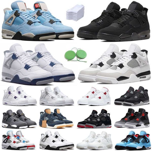 

4 4s men women basketball shoes military black cat red thunder midnight navy university blue white sail lightning infrared shimmer men