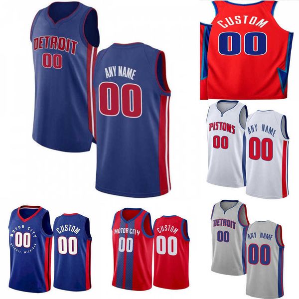 

basketball jerseys 75th mens women youth detroit''pistons''18 cory joseph 38 saben lee 12 isaiah livers 28 isaiah stewar, Black;red