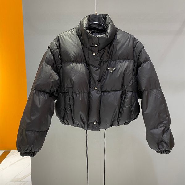 

black designer down jacket for women padded coat zipper pockets puffer size s-l