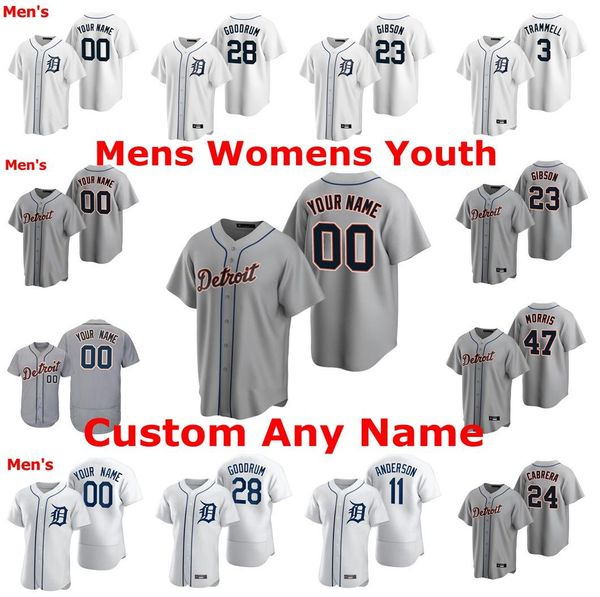 

2020 baseball jerseys youth kids bryan garcia jersey willi castro 13 eric haase 58 franklin perez jake rogers austin romine custom stitched, Black