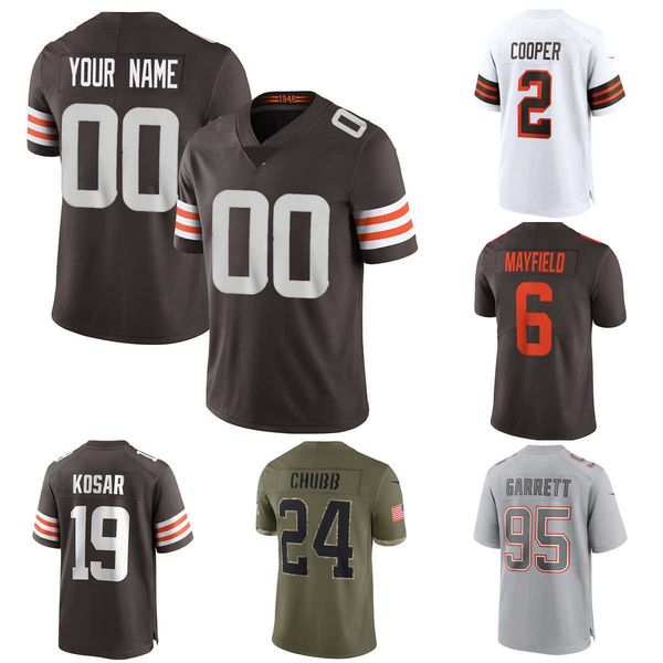 

football custom cleveland''browns''amari cooper demetric felton jerome ford kareem hunt d'ernest johnson harrison l, Black;red