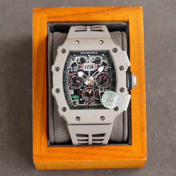 

watches wristwatch designer luxury mens mechanical watch richa milles multifunctional fully automatic timing high-end atmospheric siwss mov, Slivery;golden