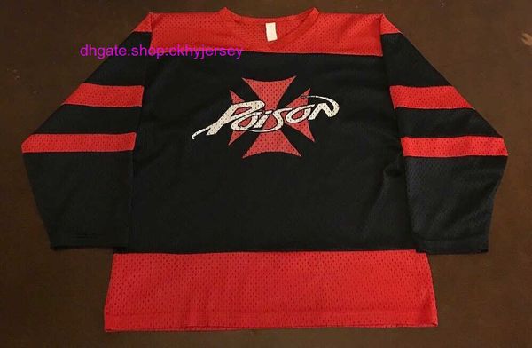 

new stitched retro 2002 poison hockey jersey mens kids throwback jerseys, Black