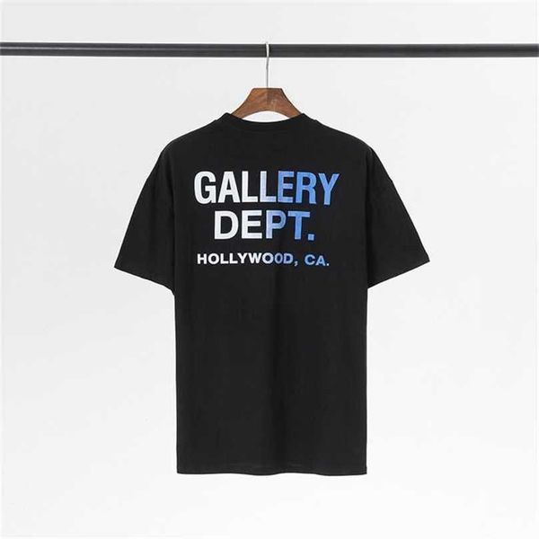 

mens t-shirts gallerydept star designer menswear gradient printing dept round neck short sleeve tshirt fpxe, White;black