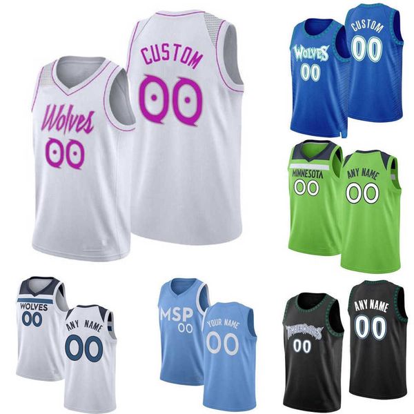 

basketball jersey 75th men women youth custom minnesota''timberwolves''karl-anthony 32 towns 1 anthony edwards 0 d', Black;red