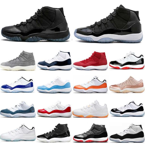 

wholesale 11s jumpman basketball shoes for men women low legend blue concord #27 bright citrus jubilee prom night mens trainer designer shoe, Black
