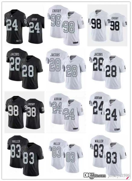

17 davante adams men woman las vegas''raiders''jersey 83 darren waller 28 josh jacobs 98 maxx crosby 11 henry ruggs iii, Black