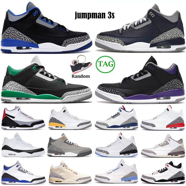 

men women basketball shoes 3s unc racer blue pine green throw line 2023 3 cardinal red black cement varsity royal outdoor mens sports sneake