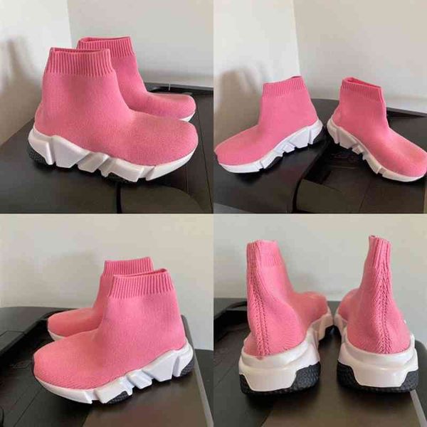 

childrens socks shoes baby boy boots trainers stretch textured knit casual shoe kids girls sneakers trainer sock race runners whit286d, Black