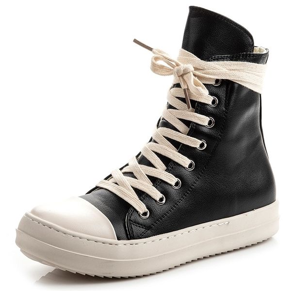 

dress shoes original rric owens women's sneakers men's streetwear men shoe casual canvas boots 220930, Black