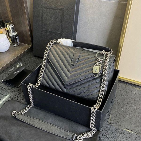 

bag designer shoulder women bags handbags bags tote bagg black calfskin classic diagonal stripes quilted chains medium cross body 04