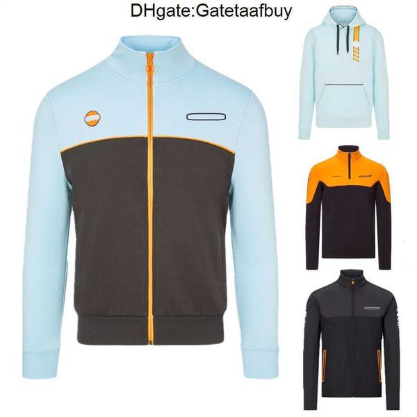 

f1 formula one mclaren team dr3 gulf oil co-branded light blue hoodie men's women's racing lovers spring and autumn jumpers 8l0j, Black