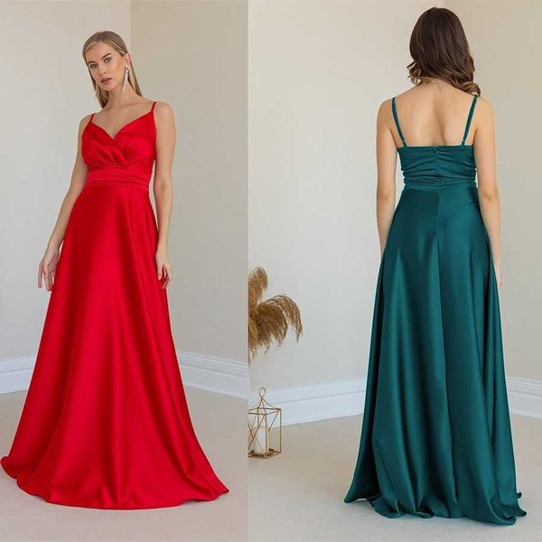 

party dresses mandylandy women elegant satin evening mermaid dress fashion female strap v neck high waist corset wedding party dress t220930, White;black