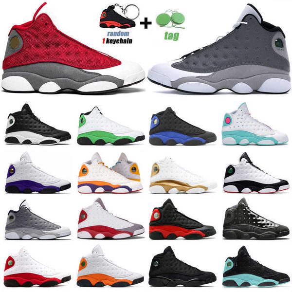 

2021 red flint jumpman 13s basketball shoes for men women 13 hyper royal court purple aurora green olive mens trainers sports s designer sho, Black