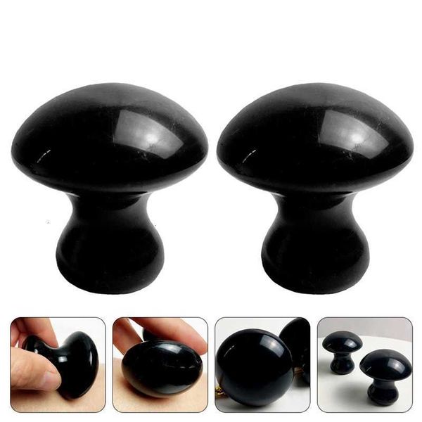 

skin 2pcs stimulators face massage stones tools mushroom jade for women oau4