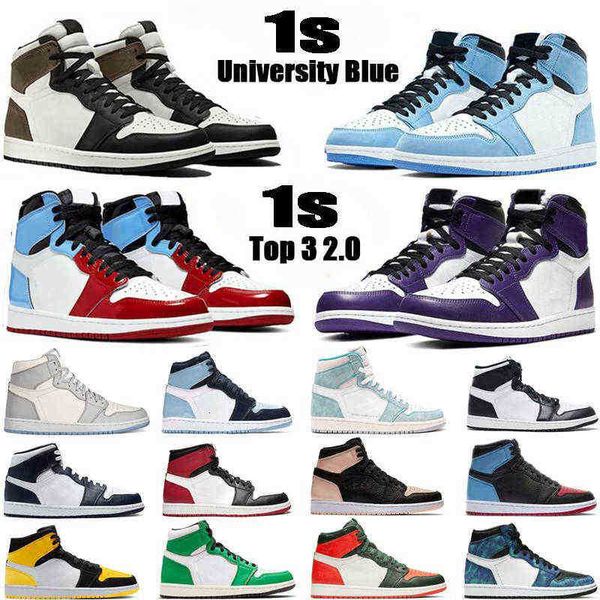 

the latest jumpman 1 og 1s mens basketball shoes bred patent hyper royal university blue electro orange lucky green prototype men women