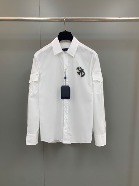 

2023 model mens designer luxury shirts - us size shirts - mens designer button long sleeve shirts, White;black