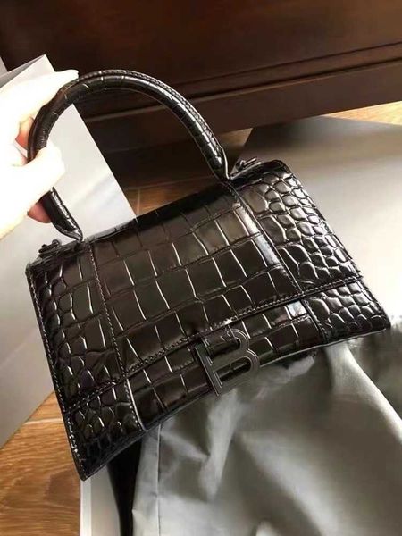 

luxury handbags designer balenicagas bag 2022 trendy fashion versatile premium crocodile embossed single shoulder messenger armpit portable