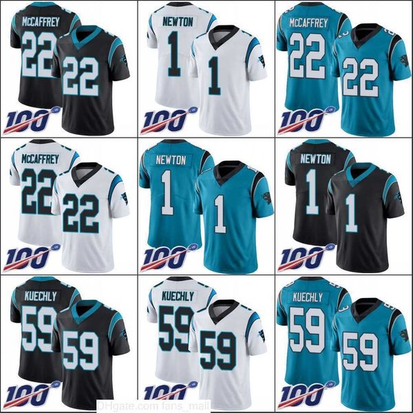 

carolina's panthers's men #1 cam newton 22 christian mccaffrey 59 luke kuechly woman youth 100th limited men's nfl's jer, Black;red
