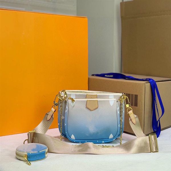 

leather fashion classic lattice bags multi pochette accessoires m57633 handbags for women totes woman high capacity shopping shoul299m