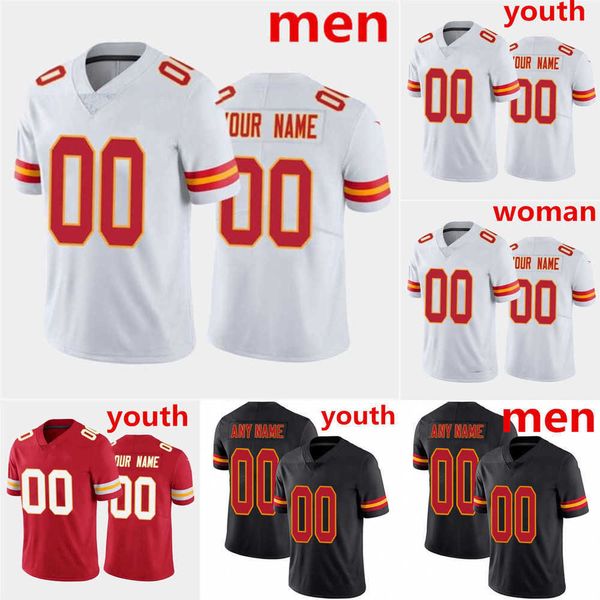 

football jersey kansas''city''chiefs''95 chris jones 25 clyde edwards-helaire, Black;red
