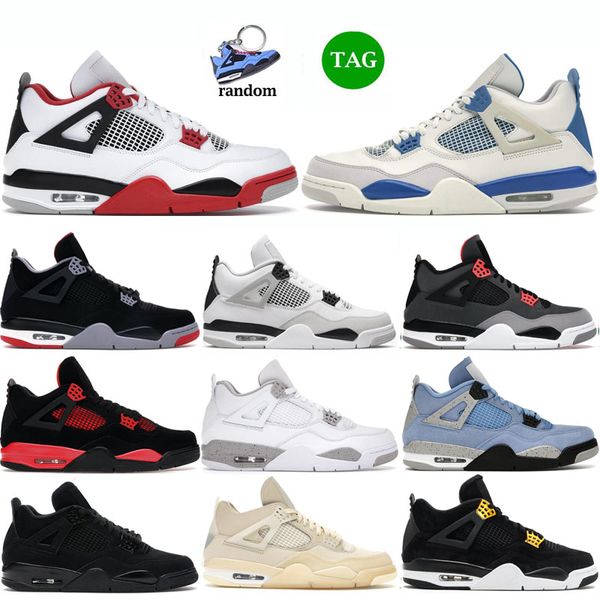 

og 4 men basketball shoes women 4s red thunder black cat white oreo dark marina blue mocha university banned mens outdoor sports sneakers