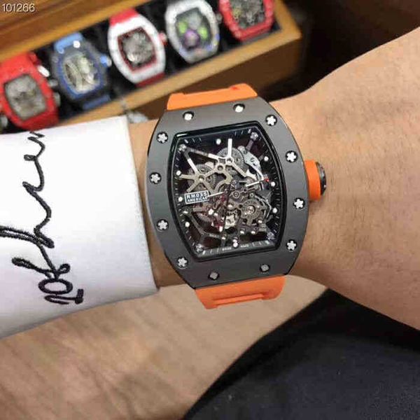 

watches wristwatch designer business leisure mens large dial fully automatic mechanical watch sports fashion full hollowed out waterproof d, Slivery;golden