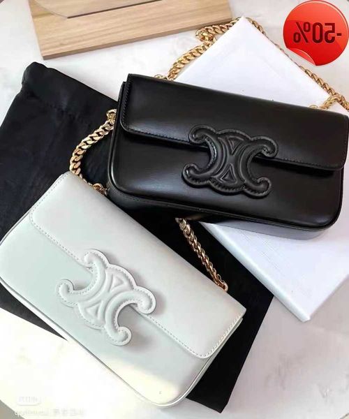 

designer bag 2022 new versatile triumphal arch underarm chain lisa with leather buckle small square french stick women's factory direct