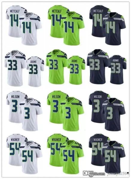 

football jerseys seattle''seahawks''jersey 3 drew lock 14 dk metcalf, Black