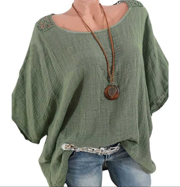

2020 women's summer new round neck lace bat short sleeve shirt t-shirt, White