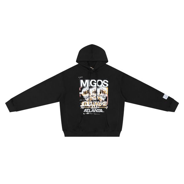 

skull bronzing print fleece pullovers man women sweatshirt plus size women's vintage hoodie men's hoodies sweatshirts oversize swe, Black