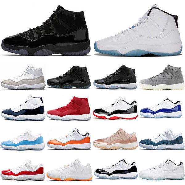 

wholesale 11s jumpman basketball shoes for men women low legend blue concord #24 bright citrus jubilee prom night mens trainers spor jordon, Black