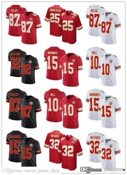 

2023 football jerseys kansas''city''chiefs''9 smith-schuster 15 mahomes 87 kelce, Black;red