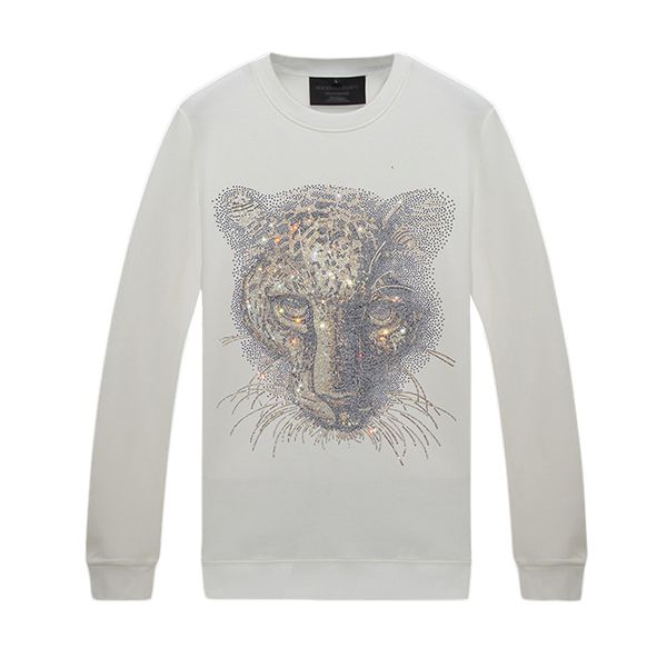 

womens mens rhinestone designs white crewneck sweatshirts for autumn winter casual pullover shirts long sleeve without hood, Black